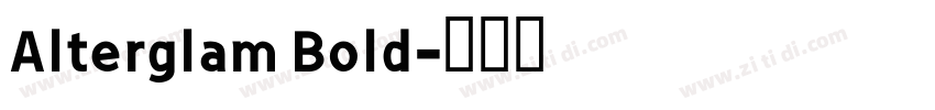 Alterglam Bold字体转换